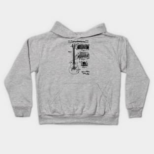 Guitar Instrument // Black Kids Hoodie